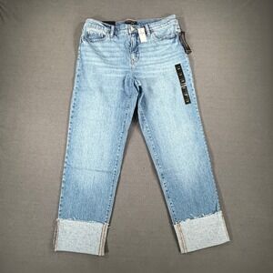 NWT Banana Republic Slouch Jean 29/8 Light Wash Girlfriend Straight Rolled Cuff